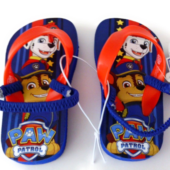 2 pair toddler TMNT Paw Patrol Sandals Sz S 5/6 - Picture 2 of 4